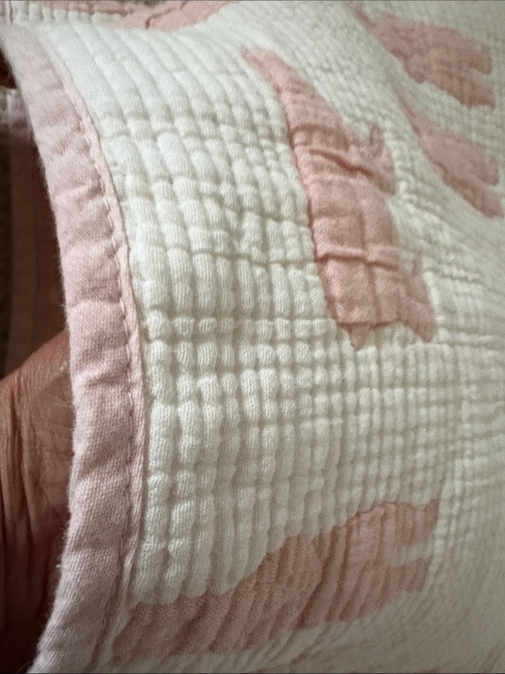 Upcycle muslin swaddle quilted short with polar bears - Picture 9 of 10